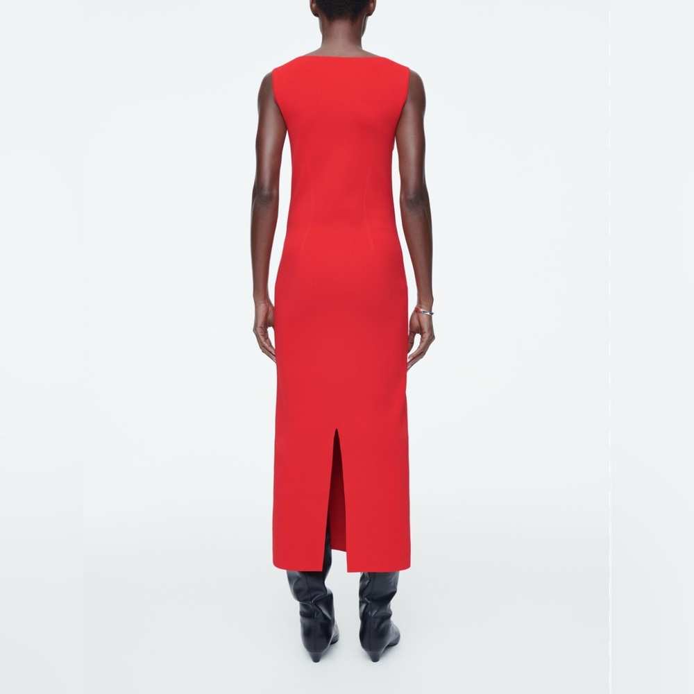 COS Vibrant blood orange Maxi Dress - Picture 2 of 8